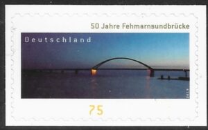 2013 Germany SG.3842 50th Anniversary of Fehmarn Bridge. self adhesive ex booklet. U/M (MNH)