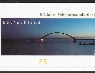 2013 Germany  SG.3842 50th Anniversary of Fehmarn Bridge. self adhesive ex booklet. U/M (MNH)