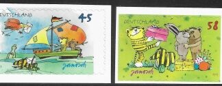 2013  Germany  SG.3833-4  82nd birth Anniversary of Horst Eckert- Childrens Author & Illustrator. self adhesive  ex booklet. U/M (MNH)