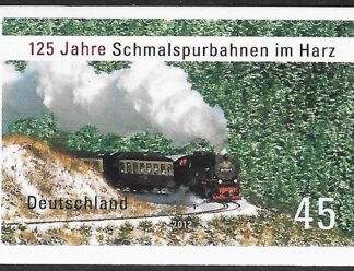 2012 Germany SG.3758  125th Anniversary of Harz Narrow Gauge Railways.  self adhesive ex booklet. U/M (MNH)