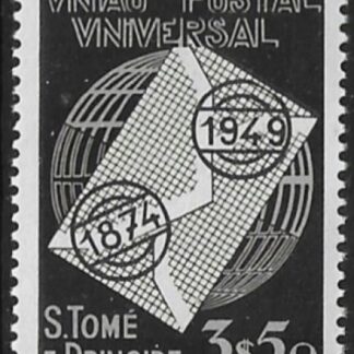 1949  St Thomas & Prince Island.  SG.412  75th Anniversary of Universal Postal Union. U/M (MNH)