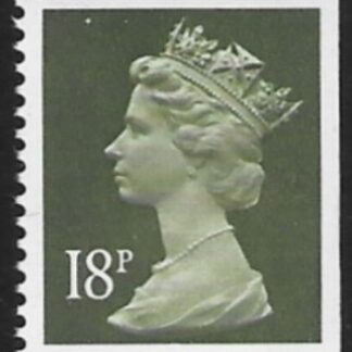 X912  18p  2B  deep olive grey imperf right. Harrison  U/M (MNH)