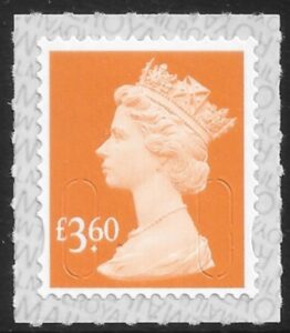 U2971 £3.60 2B yellow orange M19L SBP s/L Walsall (ISP) U/M (MNH)