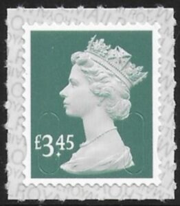 U2970 £3.45 2B greyish green M19L SBP s/L Walsall (ISP) U/M (MNH)