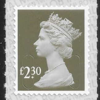 U2959 £2.30  2B  olive grey M19L  SBP s/L  Walsall (ISP) U/M MNH)