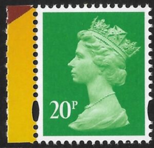 U3075a  20p bright green  2B  M18L   M_IL (missing P)  (DY29) ISP U/M (MNH)