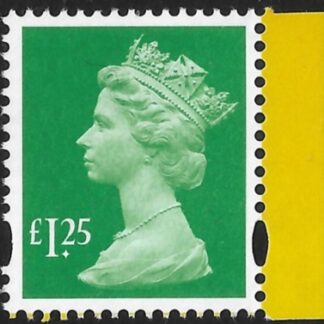 U3089a  £1.25   2B  green   M18L   M_IL (missing P)  (DY29) ISP  U/M (MNH)
