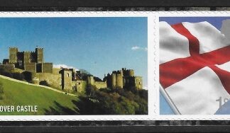 EN51  1st St. Georges Flag self adhesive (elliptical perf) & label.  Cartor U/M (MNH)