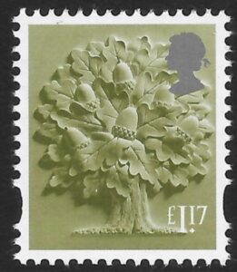 EN54 £1.17 Oak Tree (new typeface) Litho ISP/Cartor U/M (MNH)