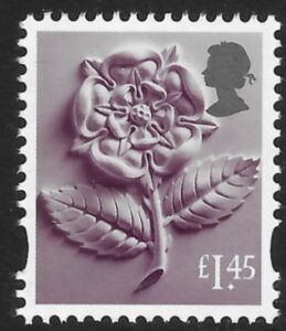 EN62 £1.45 Tudor Rose (new typeface) Litho ISP/Cartor U/M (MNH)