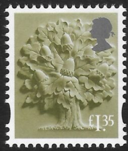 EN56 £1.35 Oak Tree (new typeface) Litho ISP/Cartor. U/M (MNH)