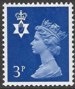 NI13 3p ultramarine 2B  Harrison  U/M (MNH)