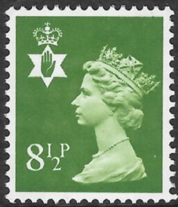 NI25 8½p yellow-green  2B  Harrison U/M (MNH)