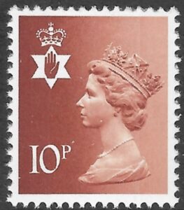 NI27  10p orange brown 2B  Harrison  U/M (MNH)