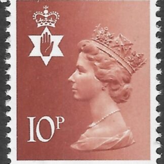NI28  10p orange-brown  CB  Harrison U/M (MNH)