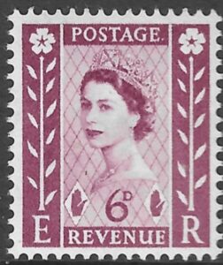 NI3   6d claret. crowns watermark  Harrison  U/M (MNH)