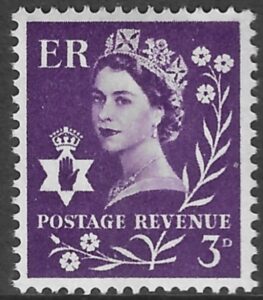 NI1p 3d lilac CB  phosphor - crowns watermark.  Harrison  U/M (MNH)