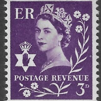 NI1p 3d lilac CB  phosphor - crowns watermark.  Harrison  U/M (MNH)