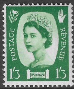 NI5  1/3d  green crowns watermark Harrison U/M (MNH)