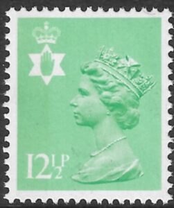 NI36a  12½p light emerald  Type 1 perf 15x14  Questa  U/M (MNH)