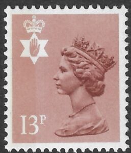 NI37  13p pale chestnut SB  type 1  Questa U/M (MNH)