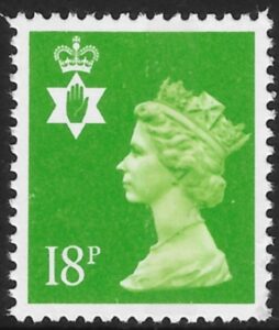 NI47  18p  bright green CB  Questa  U/M (MNH)