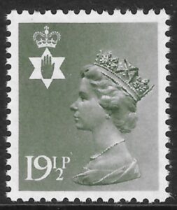 NI50  19½p  olive grey  phos.  type 1  Questa  U/M (MNH)