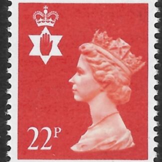 NI55  22p bright orange-red phos.  Questa U/M (MNH)