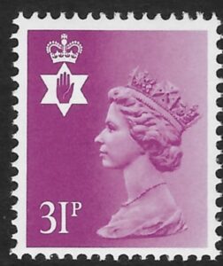 NI64ea  31p bright purple phos.  type II  Questa  U/M (MNH)