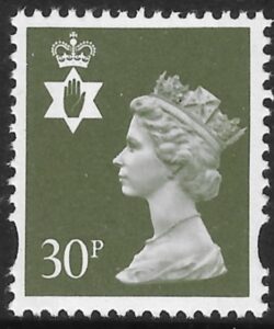 NI74  30p  deep olive-grey 2B  Litho Questa  U/M (MNH)