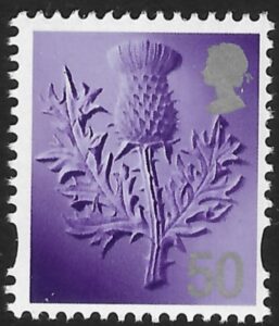 S116 50p 2B thistle Gravure DLR U/M (MNH)