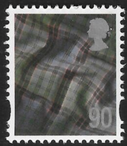 S123 90p 2B tartan Gravure DLR U/M (MNH)
