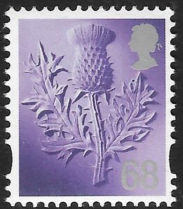 S132 68p 2B thistle Litho Cartor U/M (MNH)