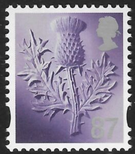 S133 87p 2B thistle Litho Cartor U/M (MNH)