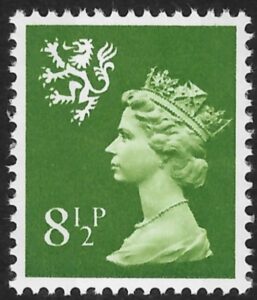 S27 8½p 2B yellow-green Photo Harrison U/M (MNH)