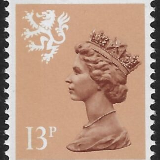 S39a 13p SB  pale chestnut  Type II Litho Waddington U/M (MNH)