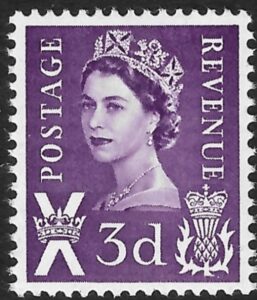 S7 3d CB lilac no wmk. Gum Arabic Harrison U/M (MNH)