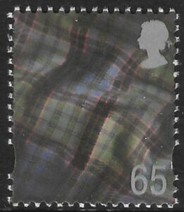 S98 65p 2B tartan (ex sheet) Walsall U/M (MNH)