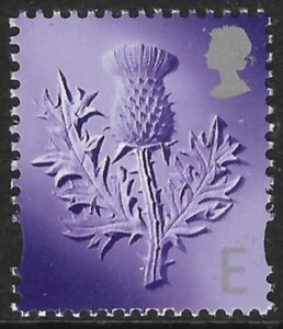 S96  'E' 2B  thistle  (ex sheet) Walsall  U/M (MNH)