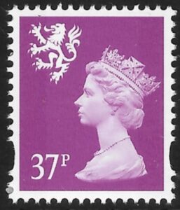 S92  37p  2B  mauve (ex sheet) Walsall  U/M (MNH)