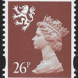 S91  26p 2B  chestnut  (ex sheet) Walsall  U/M (MNH)