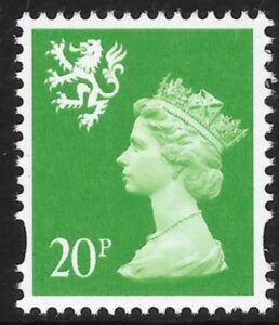S90 20p CB bright green Walsall U/M (MNH)