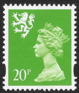 S83 20p CB bright green. Litho Questa U/M (MNH)