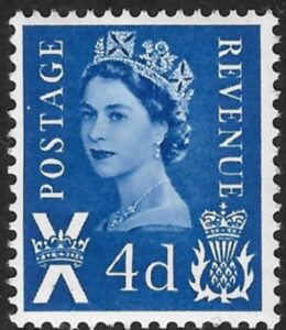 S8 4d 2B blue no wmk. Gum Arabic. Harrison U/M (MNH)