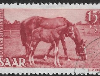 1949 SAAR SG.262 Horse Day. very fine used. (cat. val. £50.00)