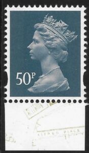 U3077  50p  2B  deep dark grey  M19L MPIL  DY30  ISP  U/M (MNH)