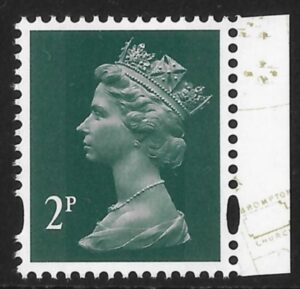 U3071  2p   2B deep dull green M19L MPIL  DY30 ISP U/M (MNH)