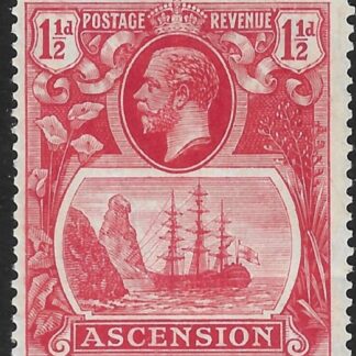 1922 Ascension. KGV  SG.12  1½d rose red  M/M
