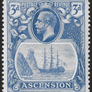 1922  Ascension.  KGV  SG.14  3d blue M/M