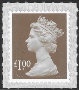 U2934 £1 bistre brown 2B M19L SBP s/L Walsall U/M (MNH)